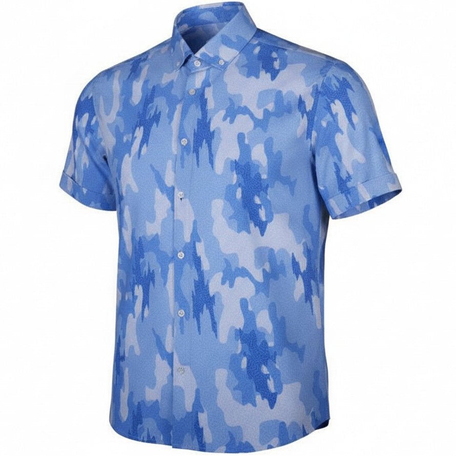 Surf Island Camo Woven Shirt - Blue - Buoy & Boat - Short Sleeve Woven - 