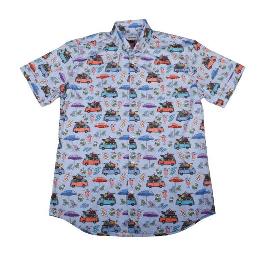 Beach Day Woven Shirt - Blue