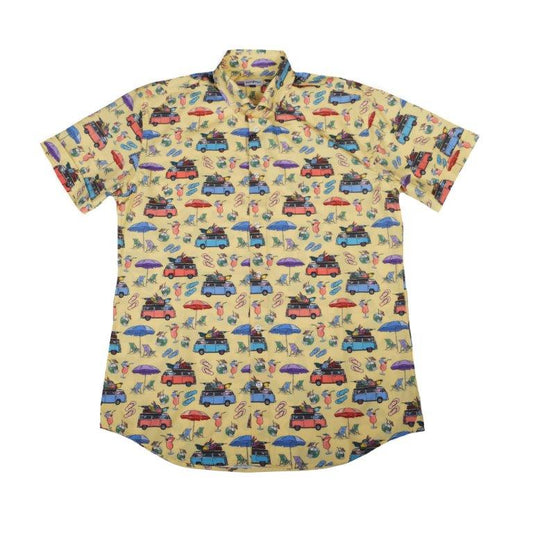 Beach Day Woven Shirt - Yellow