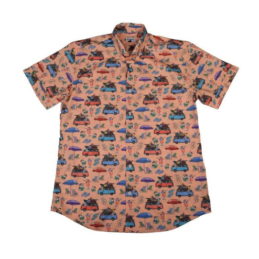 Beach Day Woven Shirt - Peach