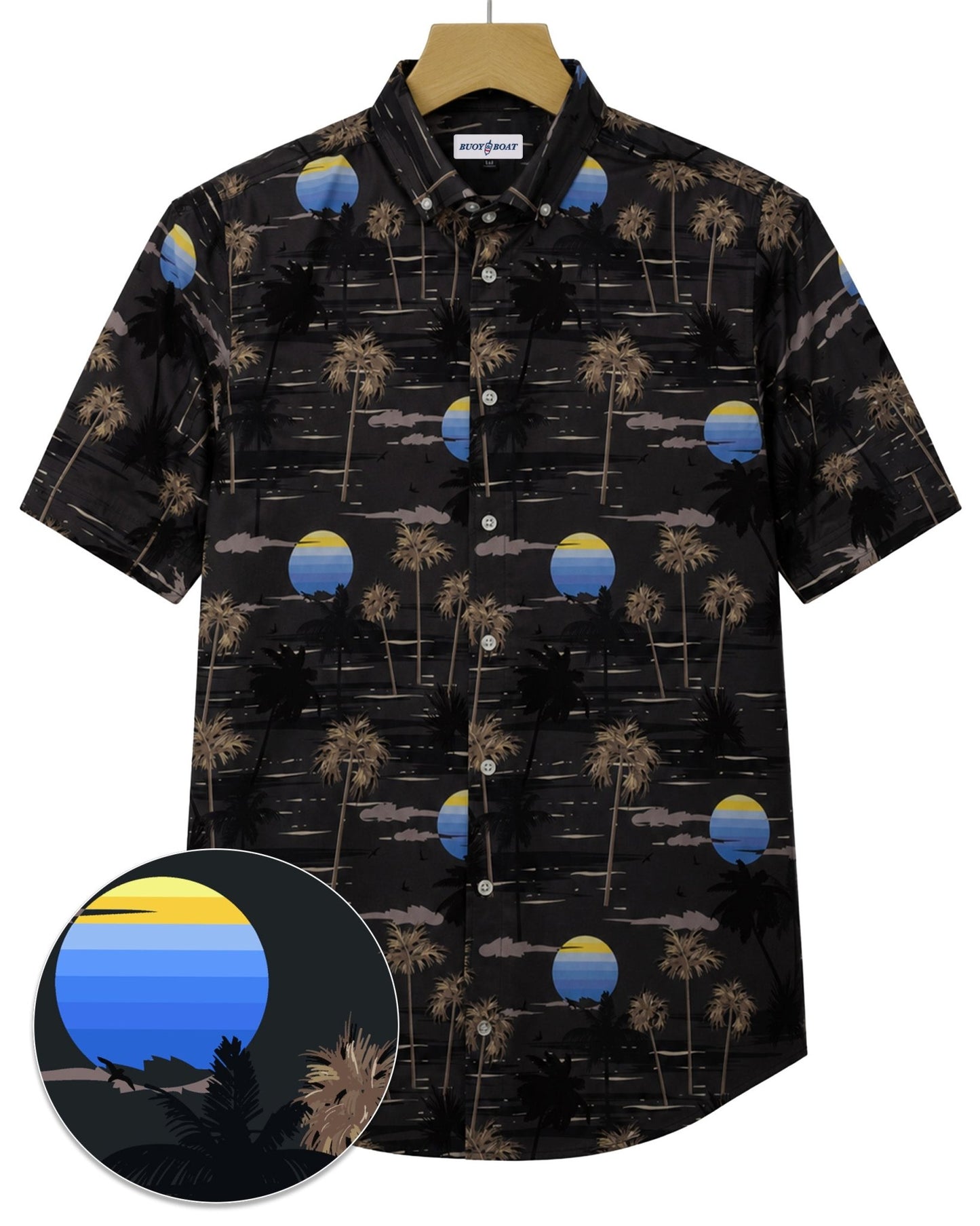 Island Paradise Woven Shirt - Black - Buoy & Boat - Boji - Black