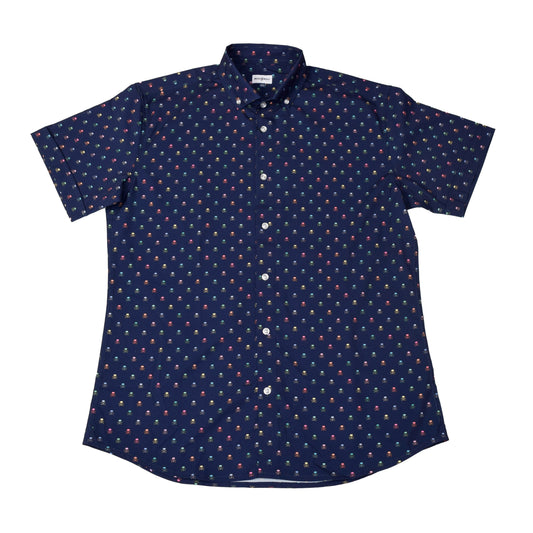 Small Skulls Woven Shirt - Navy