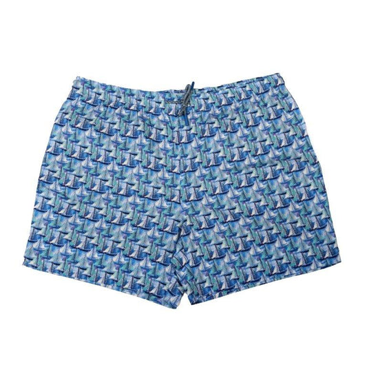 Let's Go Sailing Swim Trunks - Lagoon