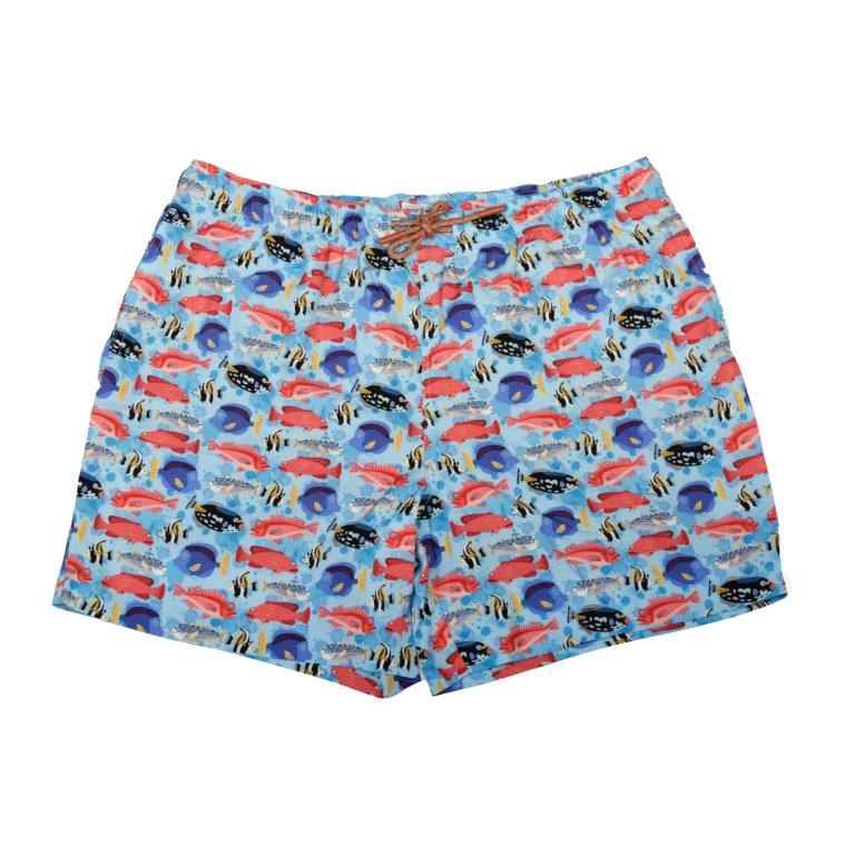 Fish Swim Trunks - Aqua