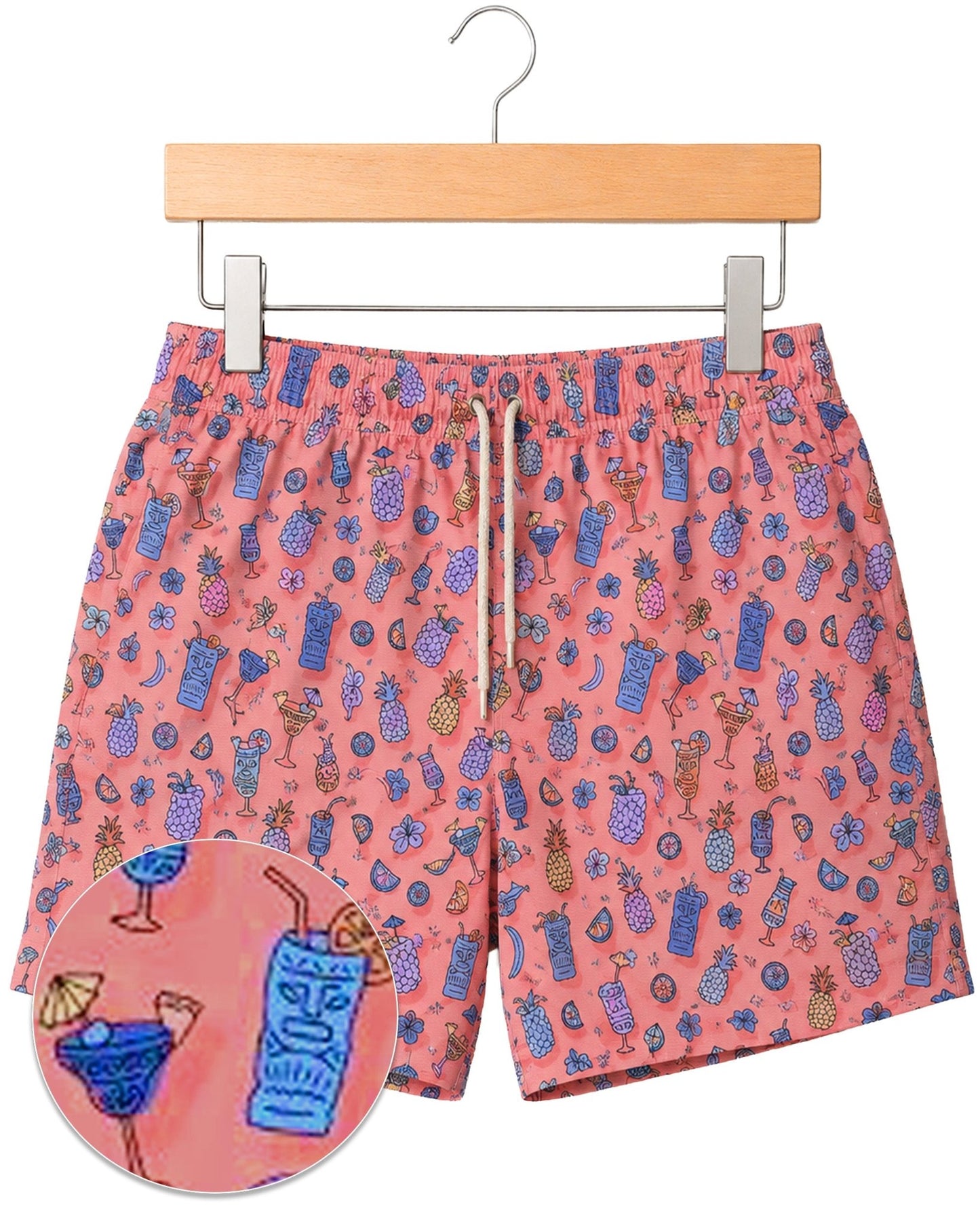 Tropical Drink Swim Trunks - Melon - Buoy & Boat - Swim Trunks - Coral
