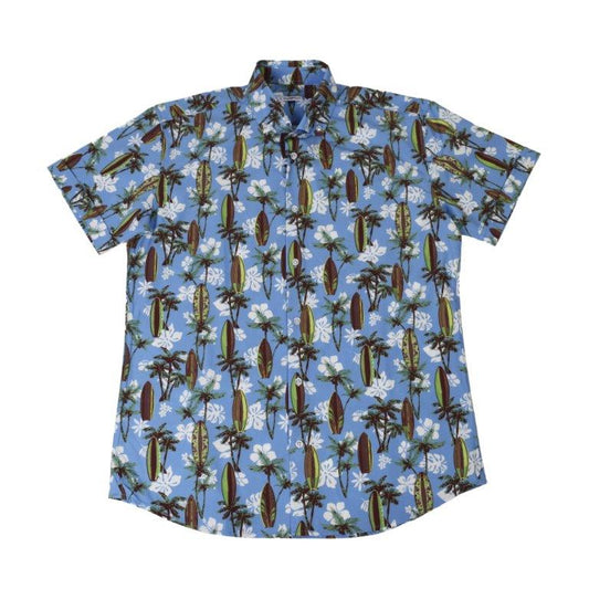 Tropical Surf Woven Shirt - Blue