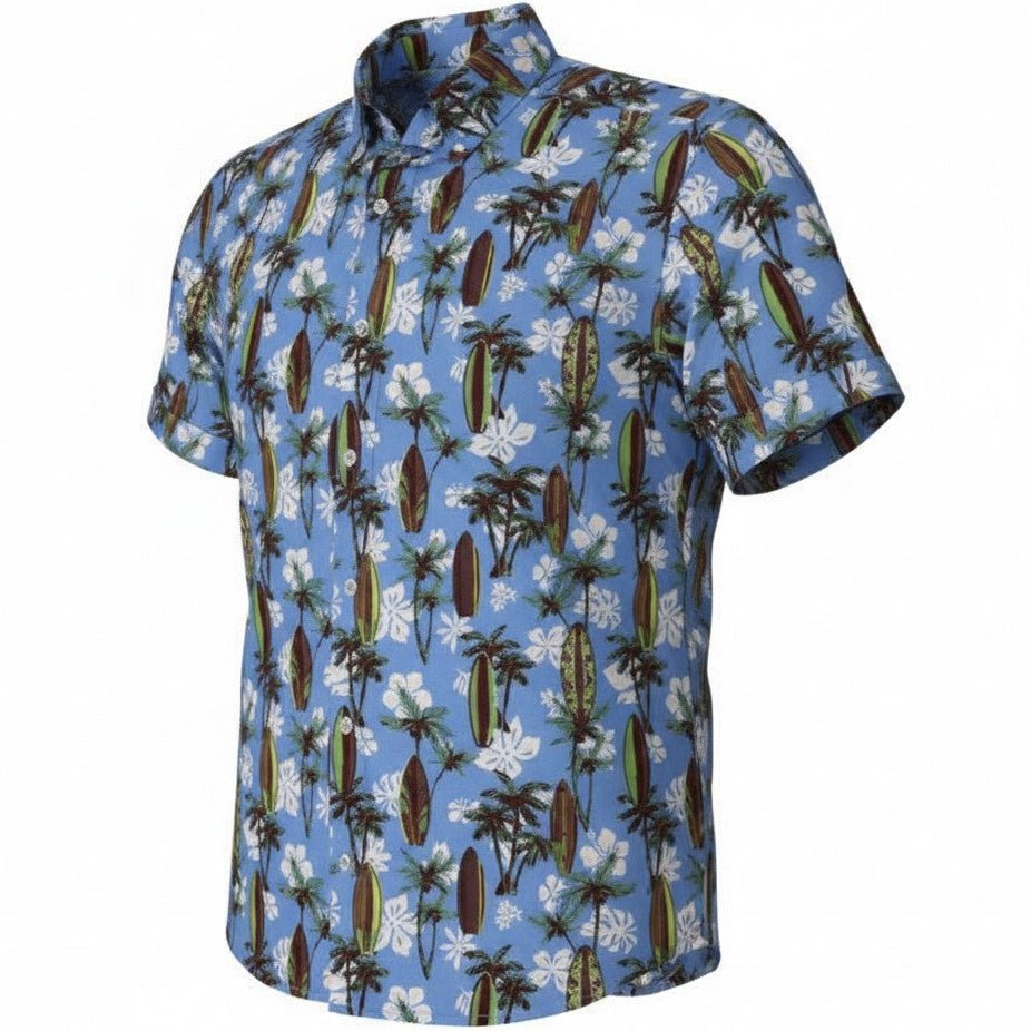 Tropical Surf Woven Shirt - Blue - Buoy & Boat - Short Sleeve Woven - 