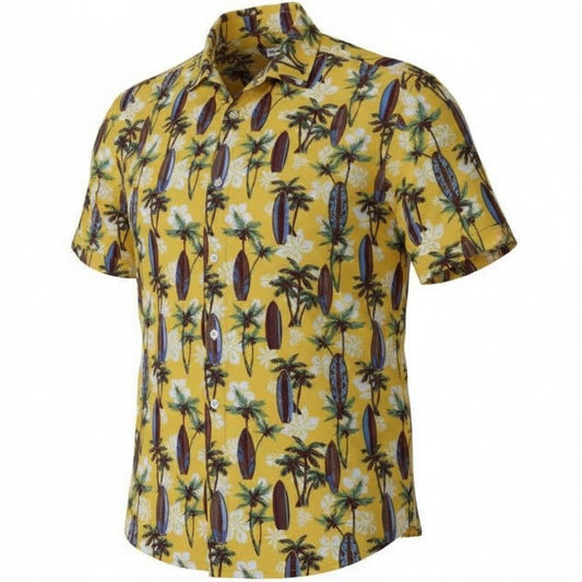 Tropical Surf Woven Shirt - Yellow
