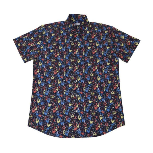Abstract Fish Woven Shirt - Multi