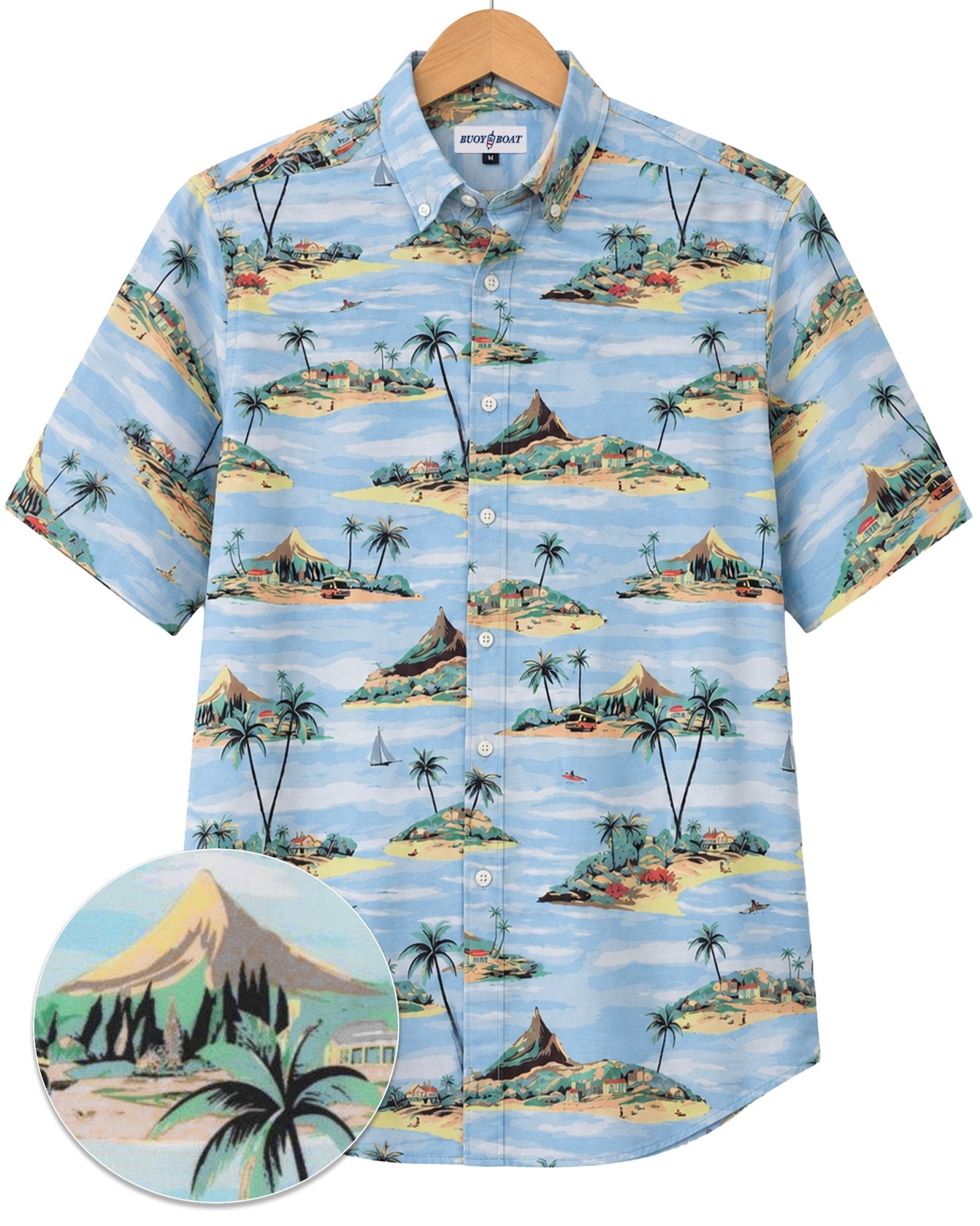 Paradise Woven Shirt - Blue - Buoy & Boat - Short Sleeve Woven - Blue