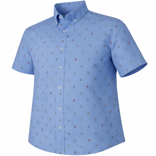 Tipple Oxford Woven Shirt - Blue