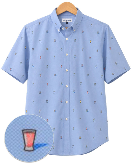 Tipple Oxford Woven Shirt - Blue - Buoy & Boat - BuoyBoat - Blue
