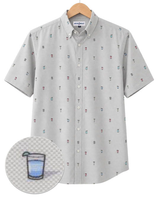 Tipple Oxford Woven Shirt - Silver - Buoy & Boat - BuoyBoat - Silver