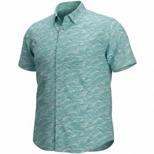 Tidal Woven Shirt - Jade - Buoy & Boat - Short Sleeve Woven - 