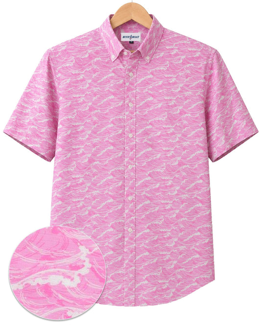 Tidal Woven Shirt - Pink - Buoy & Boat - BuoyBoat - Pink