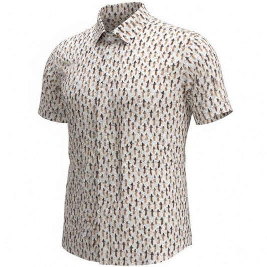 Hula Pineapples Woven Shirt - White