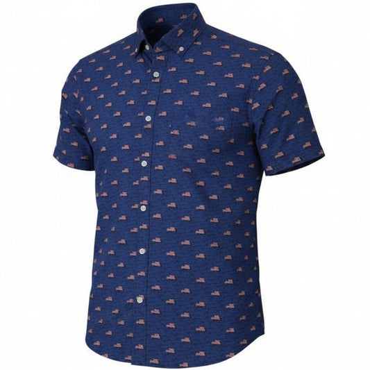 Flag Sea Woven Shirt - Navy