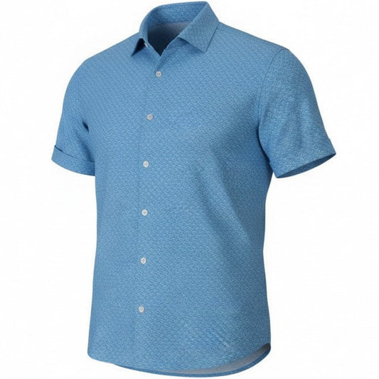 Wave Woven Shirt - Aqua