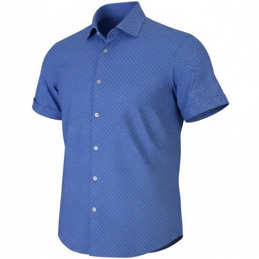 Wave Woven Shirt - Blue - Buoy & Boat - Short Sleeve Woven - 