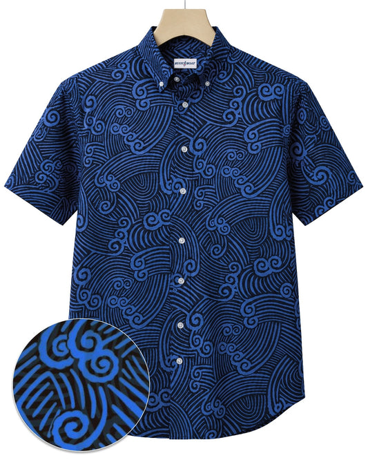 Ripcurl Woven Shirt - Navy - Buoy & Boat - Short Sleeve Performance Button Down - Navy
