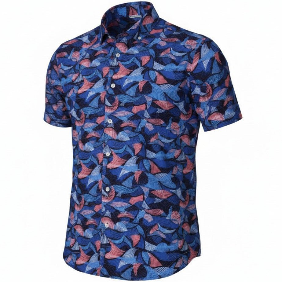 Leaves & Layers Woven Shirt – Navy