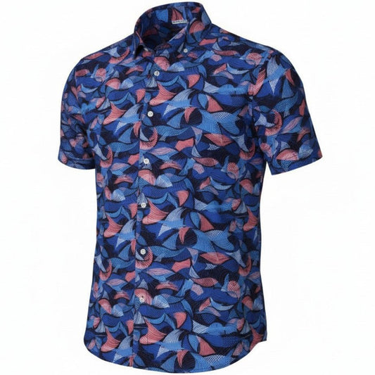 Leaves & Layers Woven Shirt – Navy