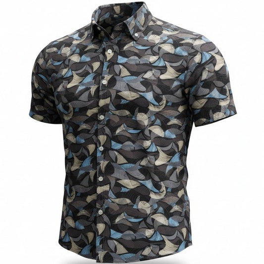 Leaves & Layers Woven Shirt – Smoke