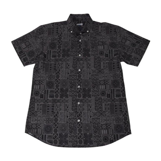 Tribal Tiles Woven Shirt - Black