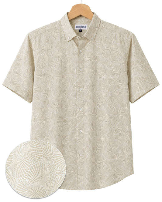 Shells and Shells Woven Shirt - Ivory - Buoy & Boat - BuoyBoat - Beige