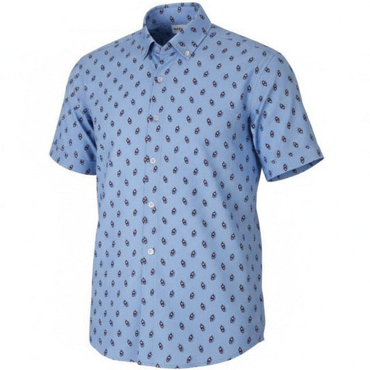 Buoys Woven Shirt - Blue - Buoy & Boat - Short Sleeve Woven - 