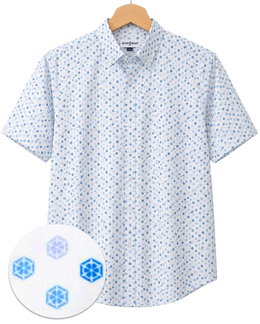 Whose At The Wheel Woven Shirt - White - Buoy & Boat - BuoyBoat - White