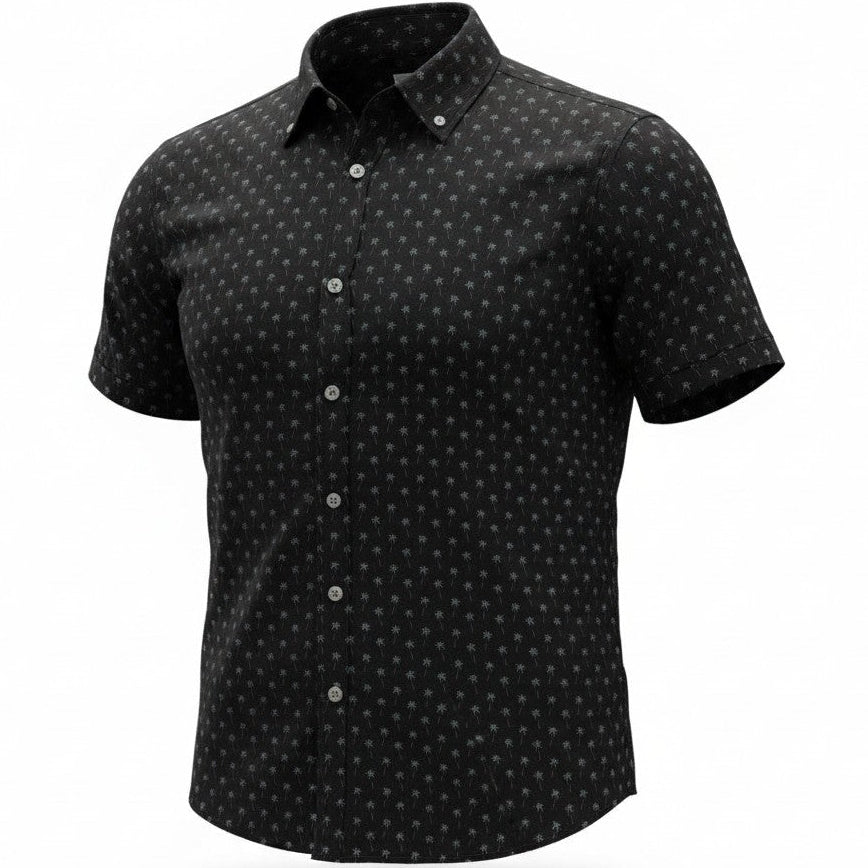 Palm Village Woven Shirt - Black