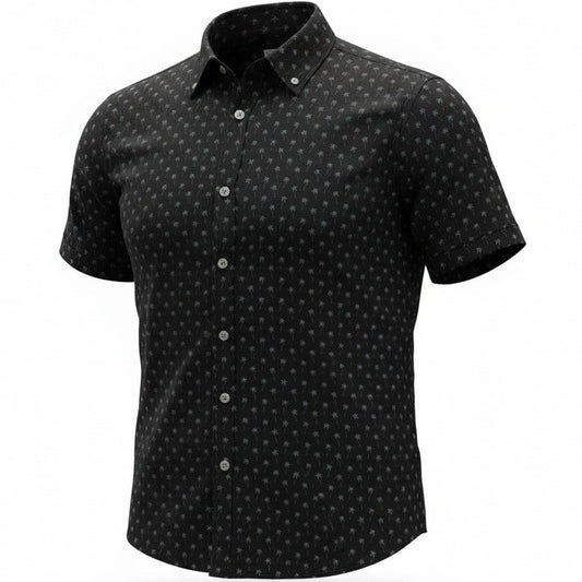 Palm Village Woven Shirt - Black