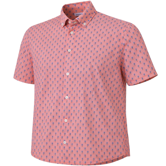 Palm Village Woven Shirt – Pink