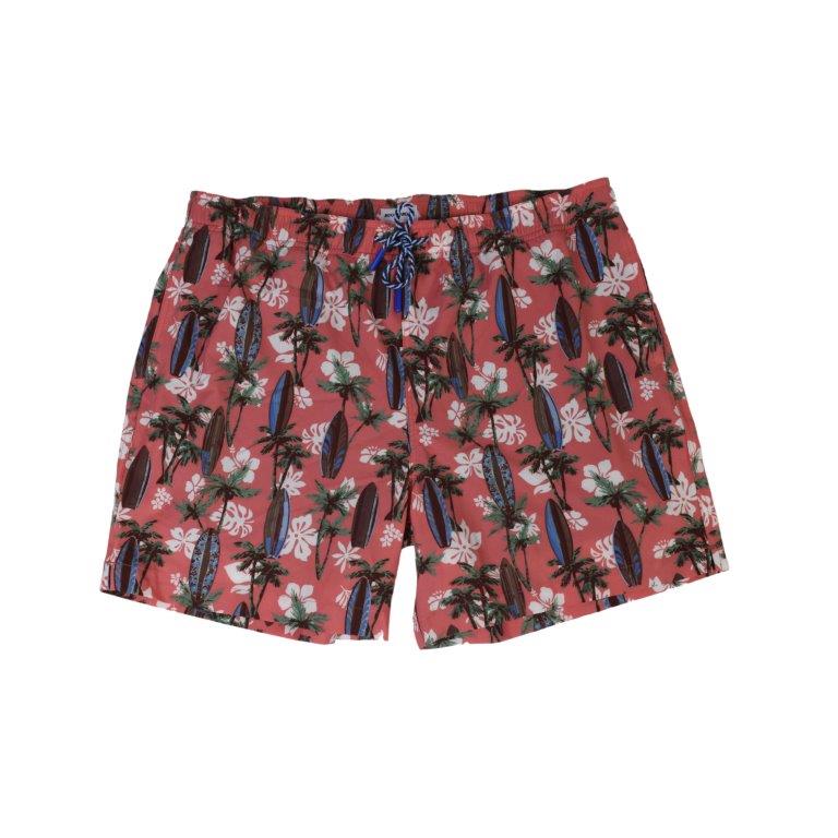 Tropical Surf Swim Trunks - Coral