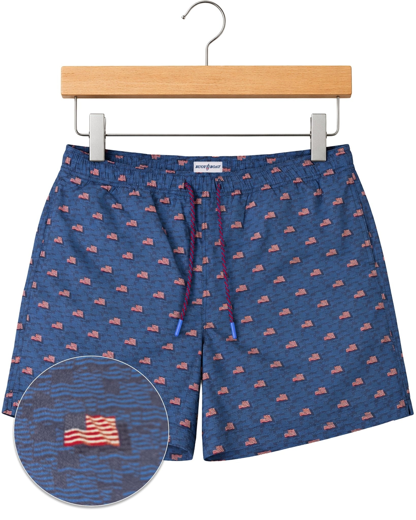 Flag Sea Swim Trunks - Navy - Buoy & Boat - Swim Trunks - Navy