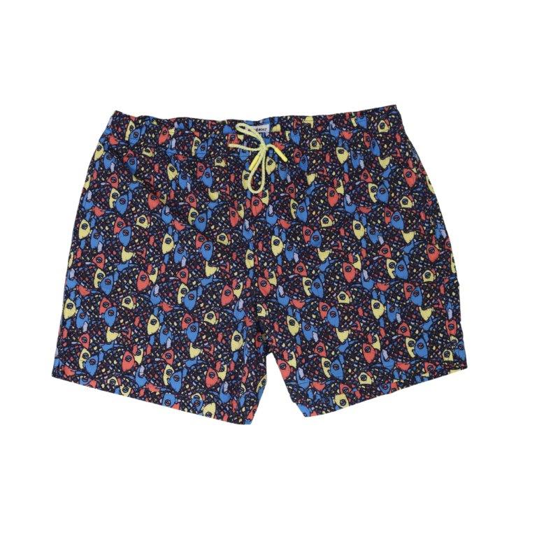 Abstract Fish Swim Trunks - Rainbow