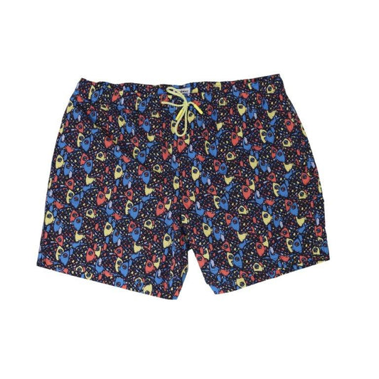 Abstract Fish Swim Trunks - Rainbow