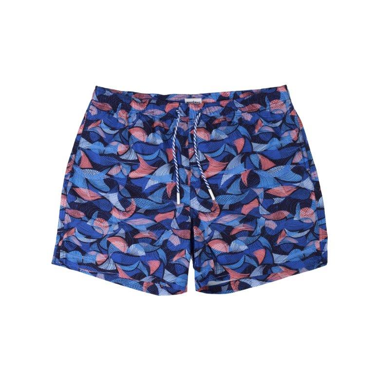 Leaves Layers Swim Trunks - Navy