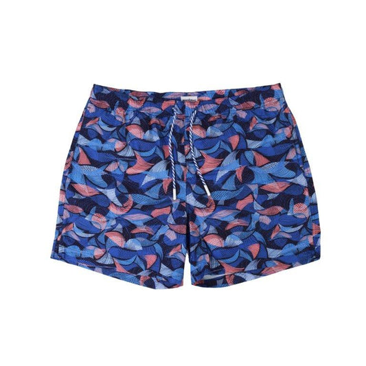 Leaves Layers Swim Trunks - Navy