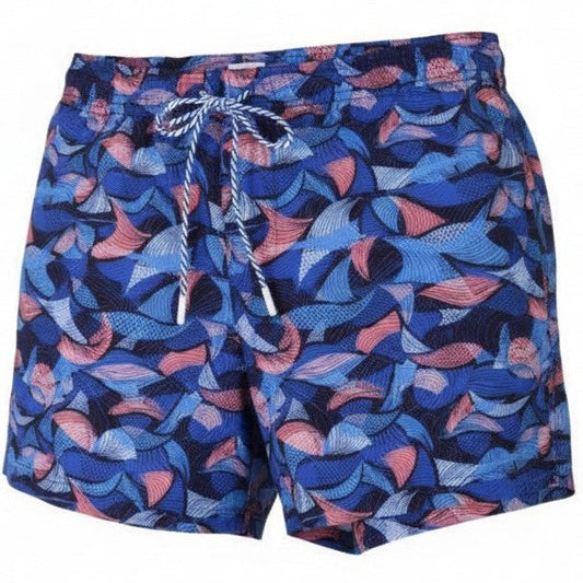Leaves Layers Swim Trunks - Navy