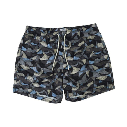 Leaves Layers Swim Trunks - Smoke