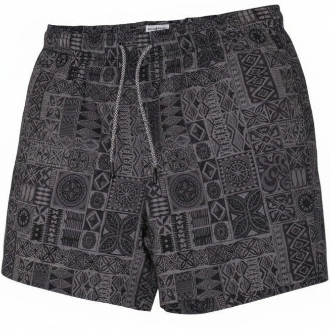 Tribal Tiles Swim Trunks - Black - Buoy & Boat - Swim Trunks - Black