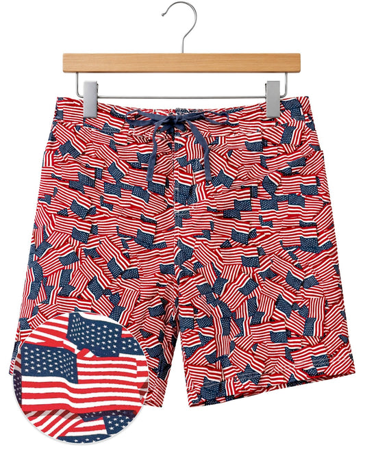 American Flag Boardshort - Buoy & Boat - Swim Trunks - 30