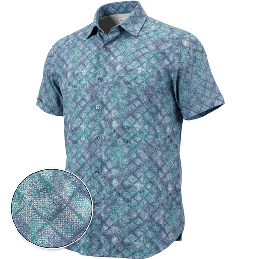 Oxford Diamonds Woven Shirt – Teal/Blue