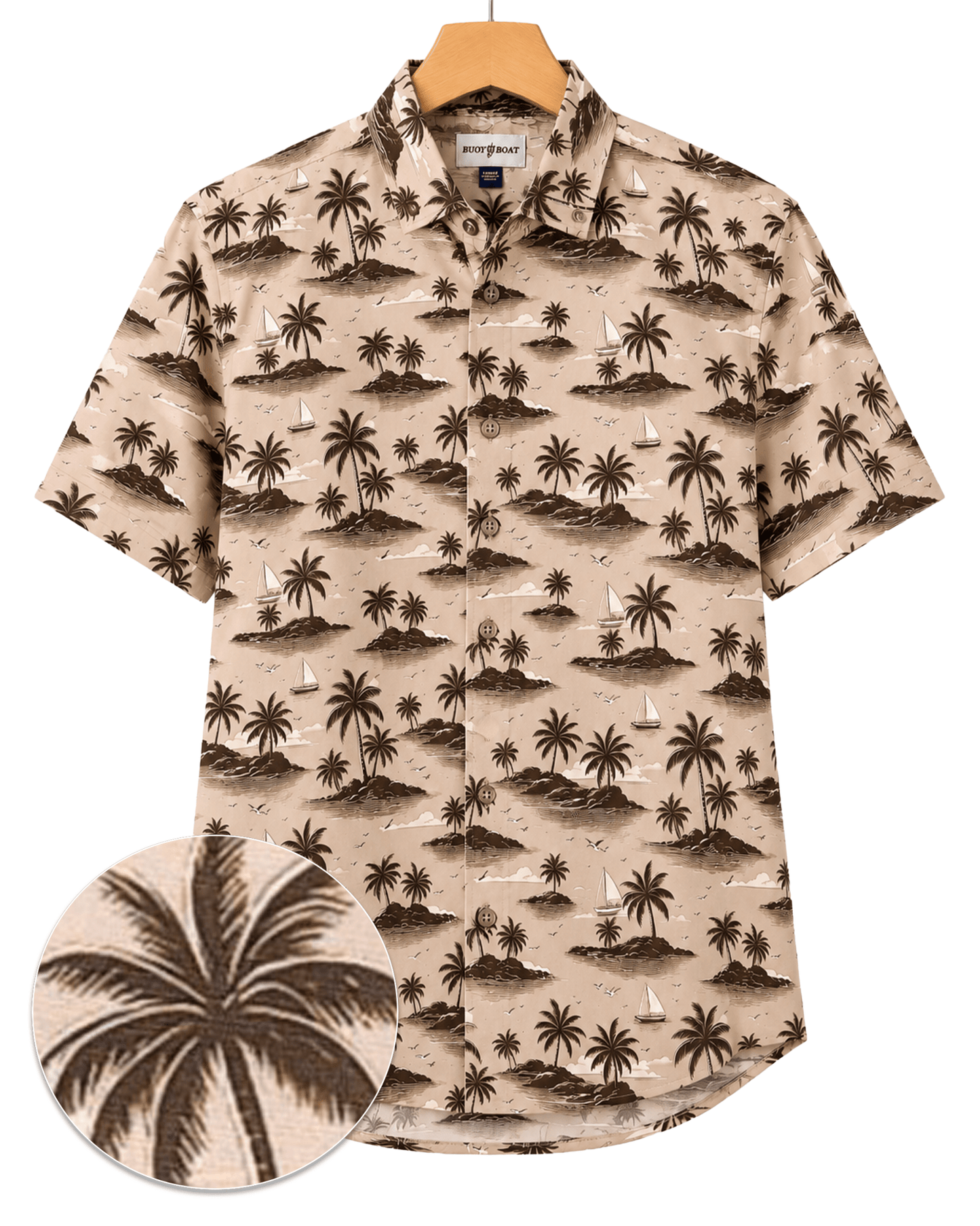 My Isle Woven Shirt - Buoy & Boat - Short Sleeve Woven - khaki