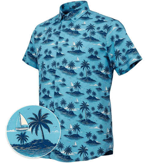 My Isle Woven Shirt – Aqua