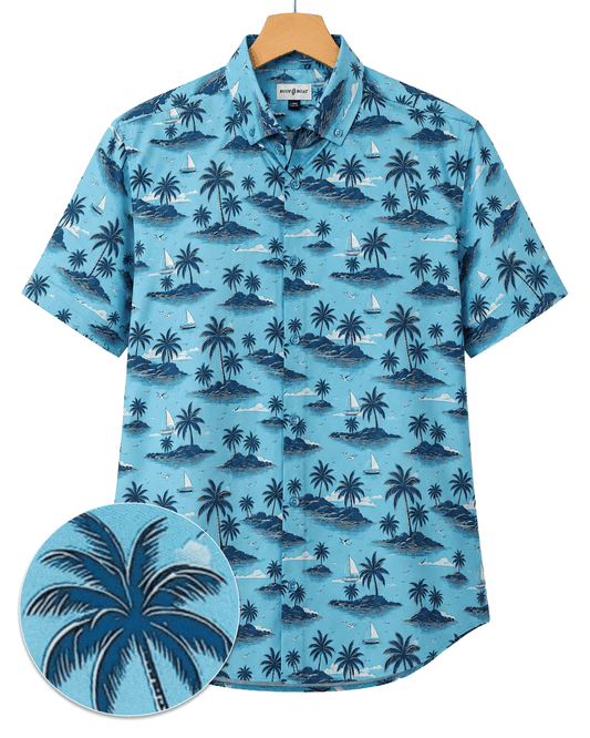 My Isle Woven Shirt - Buoy & Boat - Short Sleeve Woven - Aqua