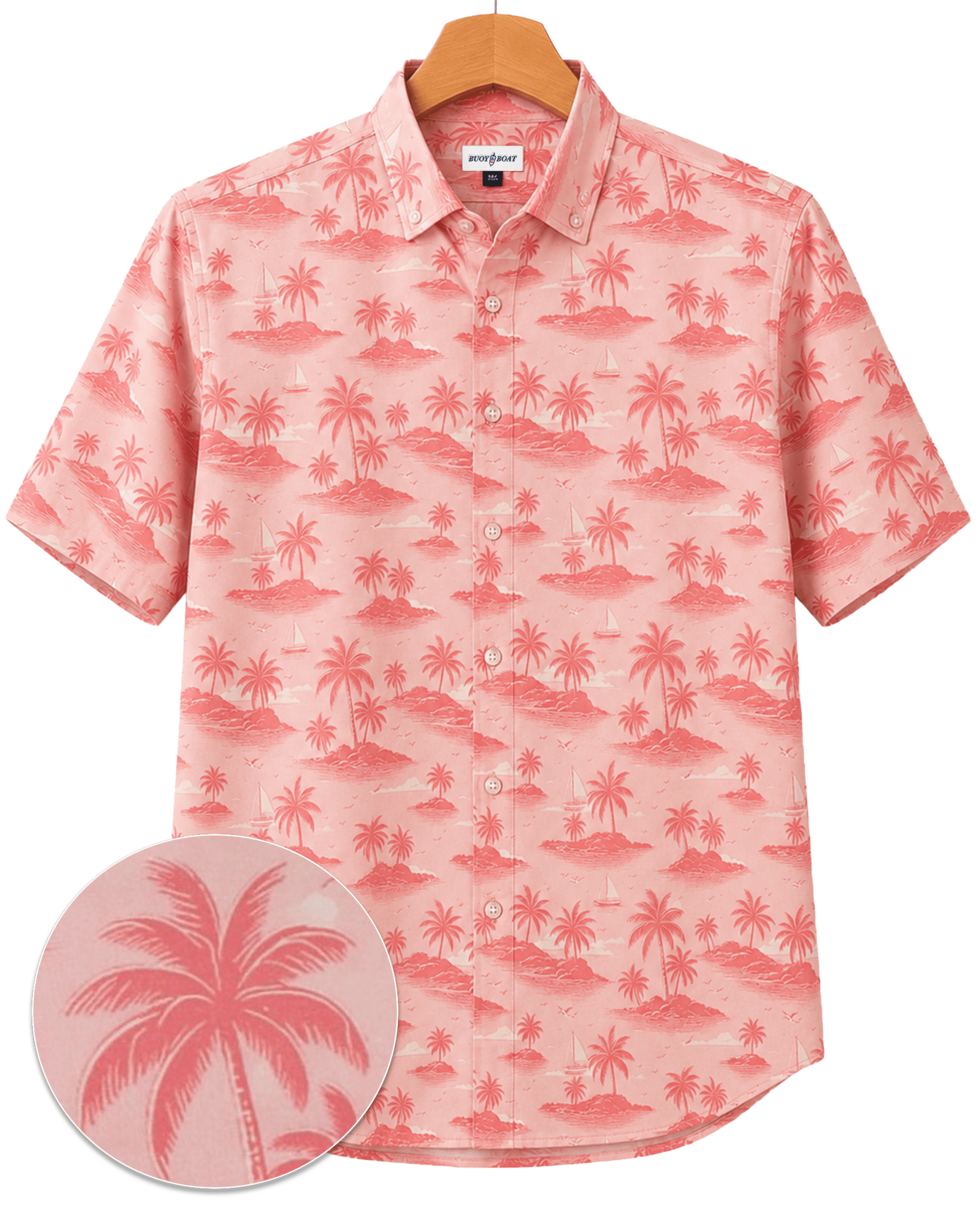My Isle Woven Shirt - Buoy & Boat - Short Sleeve Woven - Pink