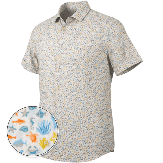 Marine Life Woven Shirt – White Multi